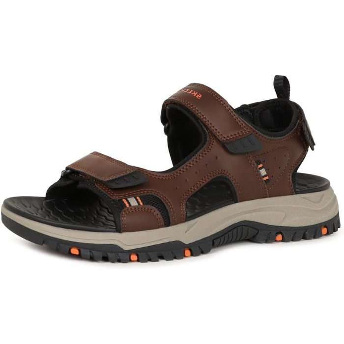 Чоловічі сандалі Skechers Prewitt Rigdon - коричнево-чорні, синтетика (48.5 EU)