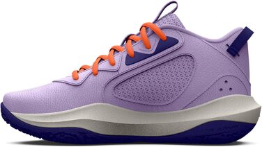 Кросівки баскетбольні Under Armour Ua Lockdown 6 для дітей, білі, кольори: фіолетовий, синій, помаранчевий