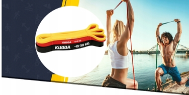 Набір фітнес-резинок Powerband Kudda (3 шт.), 2-30 кг