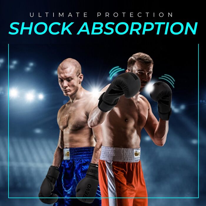 Боксерські рукавички EVO Fitness для чоловіків та жінок, MMA, Муай Тай, бокс, кікбоксинг, спаринг, тренування, 12 OZ, чорний колір, з набором рожевих бандажів