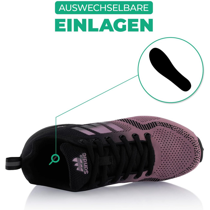 Трекінгові черевики для жінок та чоловіків, дихаючі, для трекінгу та трейлраннінгу, розмір 39 EU, фіолетово-чорні