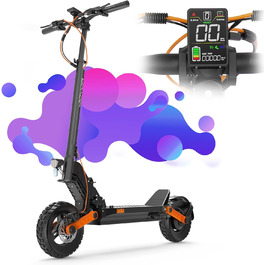 Електросамокат JOYOR S5 Pro 48/60В 26/18Аг, запас ходу 40-85 км, механічні/гідравлічні гальма, подвійна амортизація, складаний, 10'' колеса