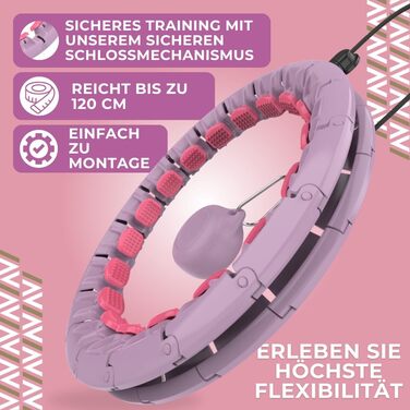 Розумний хулахуп Swiss Activa+ з обважнювачем і масажними нопами для схуднення, фітнес-обруч для дорослих, що не падає