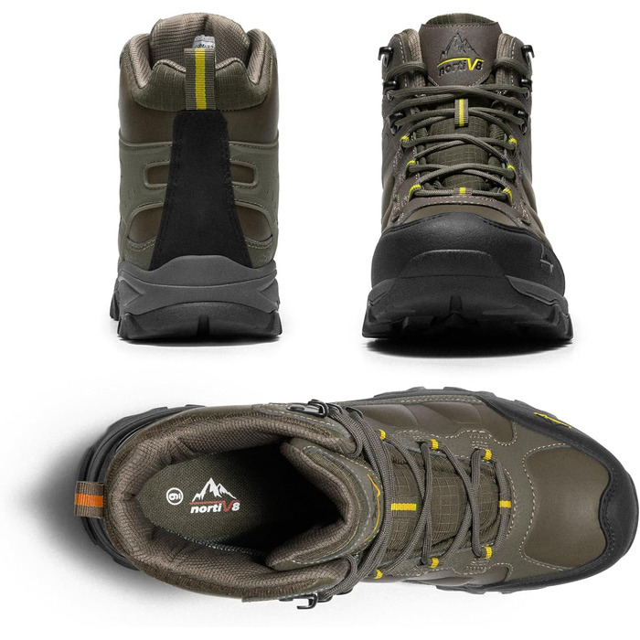 Чоловічі трекінгові черевики NORTIV - водонепроникні, для хайкінгу та альпінізму (42 EU, Olive)
