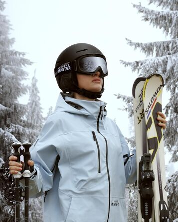 Шолом OutdoorMaster ELK MIPS з маскою для лиж та сноуборду - чорний мат, для чоловіків, жінок та підлітків