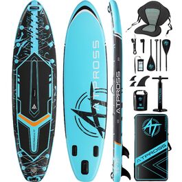 Надувне SUP-борд (305 x 91 см) з аксесуарами та рюкзаком (блакитний/з сидінням)