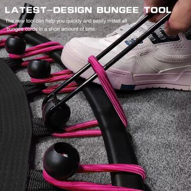 Трамплін для дому DARCHEN, 100 см, до 200 кг, з поручням, червоний