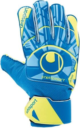 Воротарські рукавички Uhlsport Radar Control Starter Soft для дорослих, футбольні, розмір 8, сині/жовті