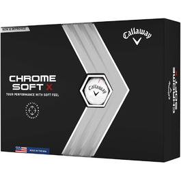 Гольф-м'ячі Callaway Chrome Soft X, унісекс, для дорослих