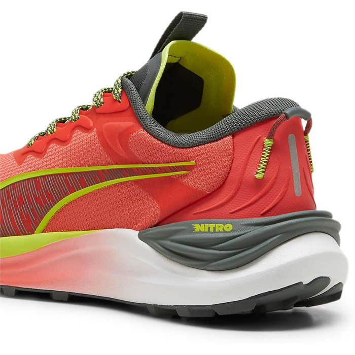 Жіночі бігові кросівки PUMA Electrify Nitro 3 Tr WNS для бігу по дорогах (37 EU, Active Red Mineral Gray Lime Pow)