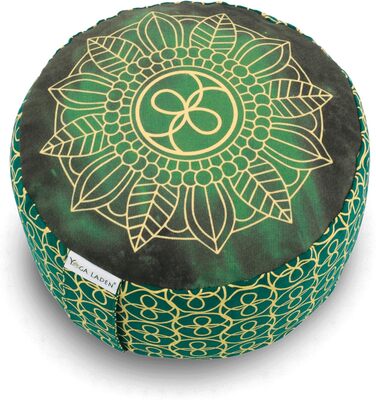 Медитаційна подушка для йоги Chakra-Style 15 см, знімний чохол, наповнювач з органічної лузги гречки