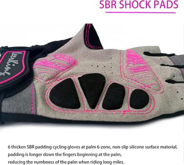 Спортивні рукавички для фітнесу eerKing: дихаючі рукавички для занять спортом, велотренувань, йоги та танців (рожеві, з гелевою підкладкою, розмір L)