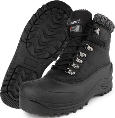 Водонепроникні зимові черевики Riemot для жінок та чоловіків. Теплі, з підкладкою, антиковзні, легкі. Ідеальні для походів, трекінгу, роботи, катання на лижах та активного відпочинку взимку. Розміри EU 36-47. Чорний колір. Нові.