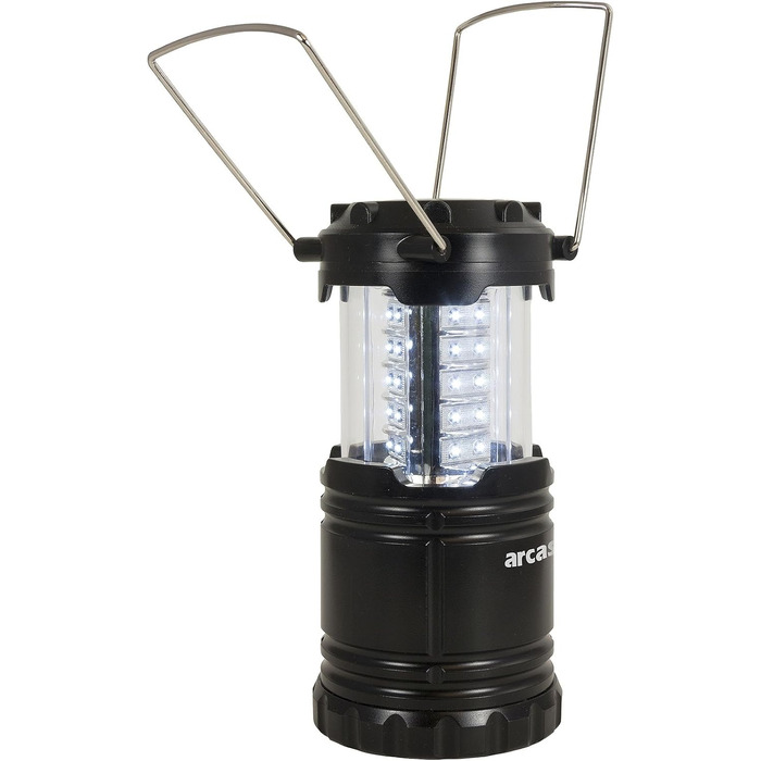 Ліхтар для кемпінгу Arcas 30720008 з 30 LED, мідний, з металевим гачком, 120 люмен, на батарейках, для кемпінгу, відпочинку на човні або вечірок у саду, 8.8 x 8.8 x 12.4 см