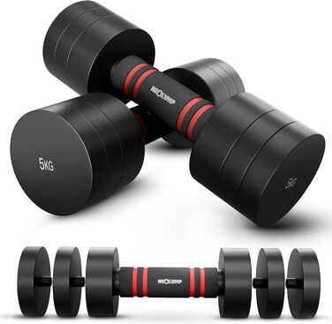 Набір гантелей Neolymp 2шт, регульовані 1,75-10 кг – сталеві гантелі, компактний набір, пінопластова ручка, чорний хром, 2 x 1,75 - 5 KG