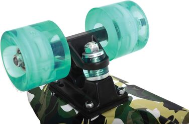 Ретро скейтборд Schildkröt Free Spirit Camouflage, преміум якість, LED колеса, ABEC7