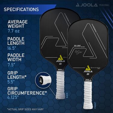 Піклбол ракетка JOOLA Ben Johns Hyperion CFS 14 мм Swift – карбонова, турнірна, для швидкої гри зі спіном, USAPA сертифікат