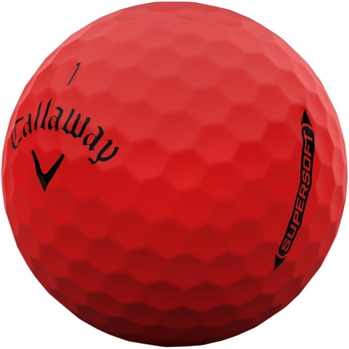 Гольф м'яч Callaway Supersoft 2025, білий (червоний)