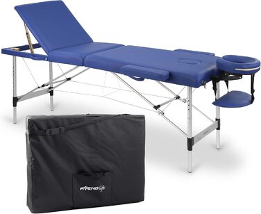 Масажний стіл HABYS Sofia Light Massageliege: складаний, дерев'яний, 2 зони, 185x60 см, до 250 кг, з підлокітниками, підголовником, сумкою, сертифікат MDR, бежевий (блакитний)