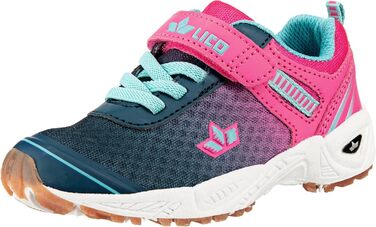 Дитячі спортивні туфлі Lico Barney - унісекс, кольори: морський, рожевий, бірюзовий (35 EU)