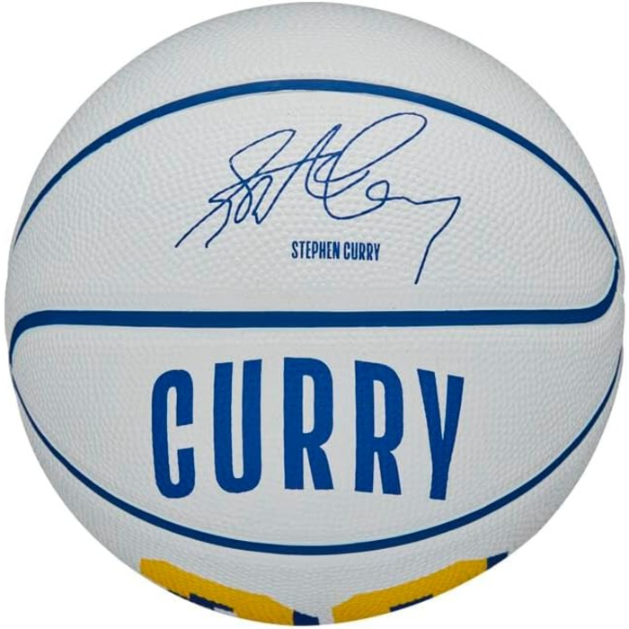 Баскетбольний м'яч Wilson NBA Player Icon для вулиці, розмір 7 (74,9 см) та міні розмір 3, Golden State Warriors