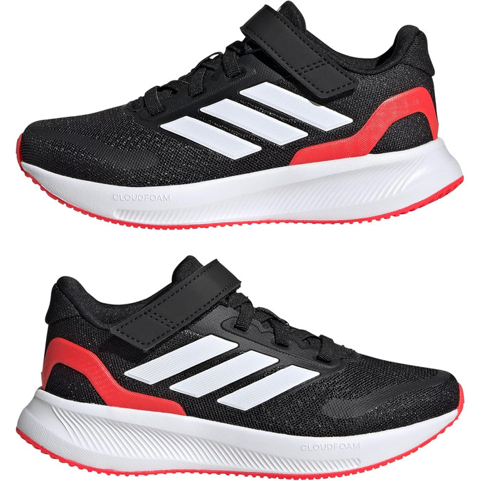 Дитячі кросівки adidas RUNFALCON 5, Core Black/Cloud White/Lucid Red, 34 EU