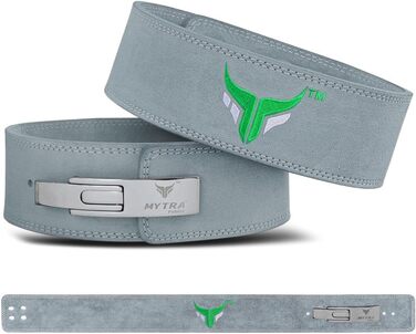 Шкіряний пояс для важкої атлетики Mytra Fusion, сіро-білий, для тренувань у спортзалі, чоловічий та жіночий, розмір S