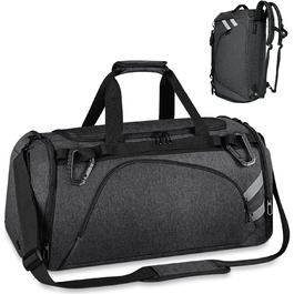 Спортивна сумка BERTASCHE 50 л з відділенням для взуття та вологих речей, рюкзак для тренувань, фітнесу, басейну, сауни, подорожей, для чоловіків і жінок