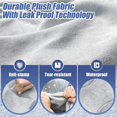 Надувний килимок для кемпінгу з подушкою, інтегрована підошва-насос, компактний, для туризму та подорожей (світло-сірий)