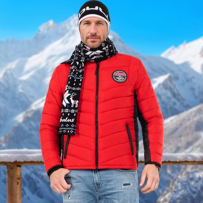 Зимова куртка Nebulus Genius для чоловіків, червоно-чорна