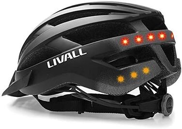 Велосипедний шолом Livall MT1 з музикою, сигналами, навігацією, дзвінками та SOS, унісекс, матовий чорний, 54-58 см