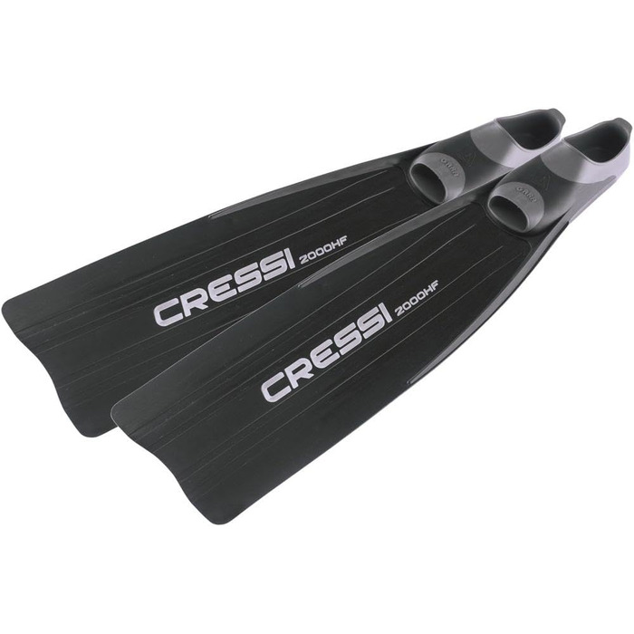 Ласти Cressi Gara 2000 HF чорні 42/43 для апное та фрідайвінгу, високопродуктивні