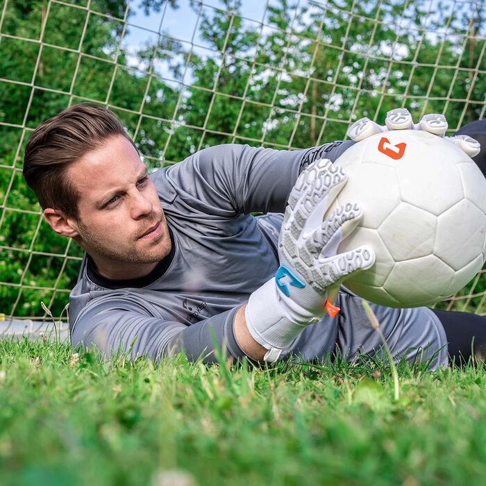 Воротарські рукавички CATCH & KEEP Fly Soul: Професійні, Octopus Grip, Hybrid Cut, дихаюча сітка, Punching Zone 3.0, білі