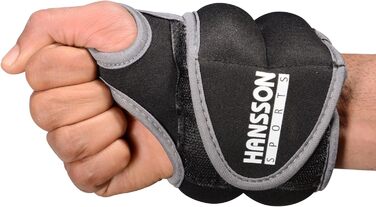 Обважнювачі Hansson Sports для рук і ніг, 2×1,5 кг, чорні, для фітнесу