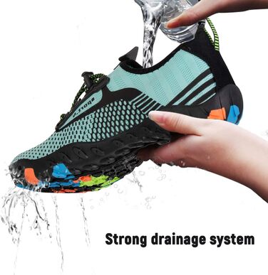 Шкарпетки для плавання IceUnicorn: аквашузи для жінок та чоловіків, швидко сохнуть, літній дизайн, розмір 38 EU, колір: бірюзовий