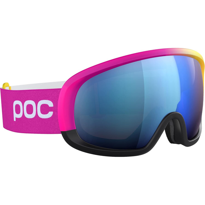 Гірськолижна маска POC Fovea Mid Clarity Comp Speedy Gradient/Чорна/Синя лінза — преміум окуляри для лиж та сноуборду з високою чіткістю огляду, для інтенсивних змагань