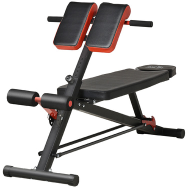 HOMCOM Multi Weight Bench Регульована похила лава для фітнесу Тренажер для живота чорний 64 x 146 x 73.5-85 см для ефективного тренування