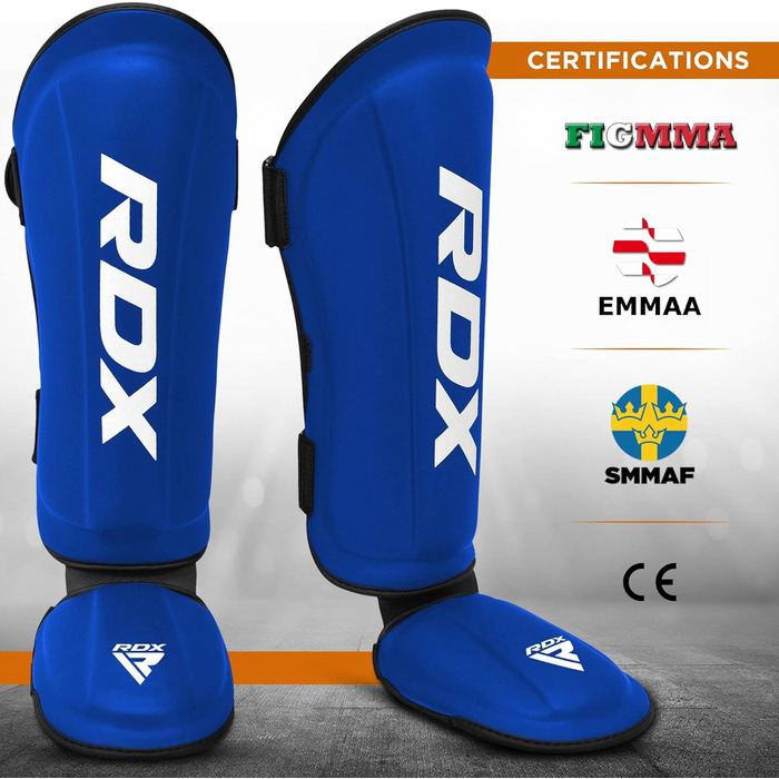 Захист гомілки RDX для кікбоксингу, Muay Thai та MMA, шкіра Maya Hide, сертифікований SMMAF/SATRA, для чоловіків і жінок