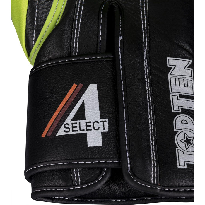 Боксерські рукавички '4Select' з натуральної шкіри, зелено-чорні, 16 oz, стандартні