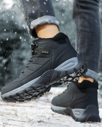 Чоловічі зимові черевики ARRIFGO BELLO - зимові черевики, черевики для хайкінгу, трекінгові черевики, утеплені, антиковзаючі, чорні, розмір 41-46 EU