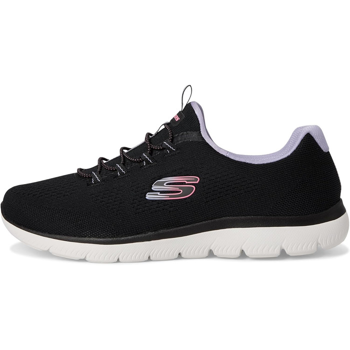 Жіночі кросівки Skechers Summits Radiant Flow (37.5 EU, широка колодка, чорний/багатобарвний)