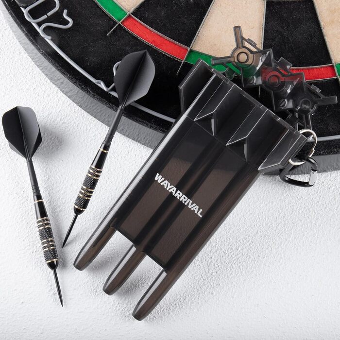 Набір сталевих дротиків Steeldarts (3 шт) з латунними барелями 23г, сталевими голками, футляром та заточувачем для сизалевих мішеней