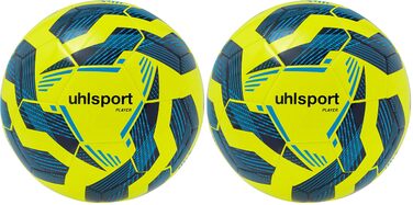 М'яч для футболу Uhlsport Player (5 шт. в упаковці, жовто-морський-блакитний)