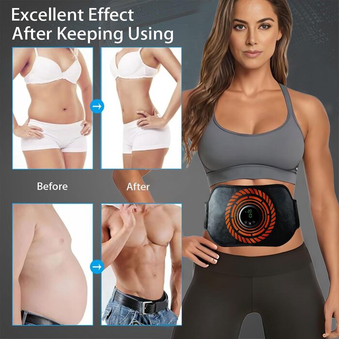 Електричний тренажер для пресу EMS - 12 режимів, 20 інтенсивностей, Zero Hard Homeful