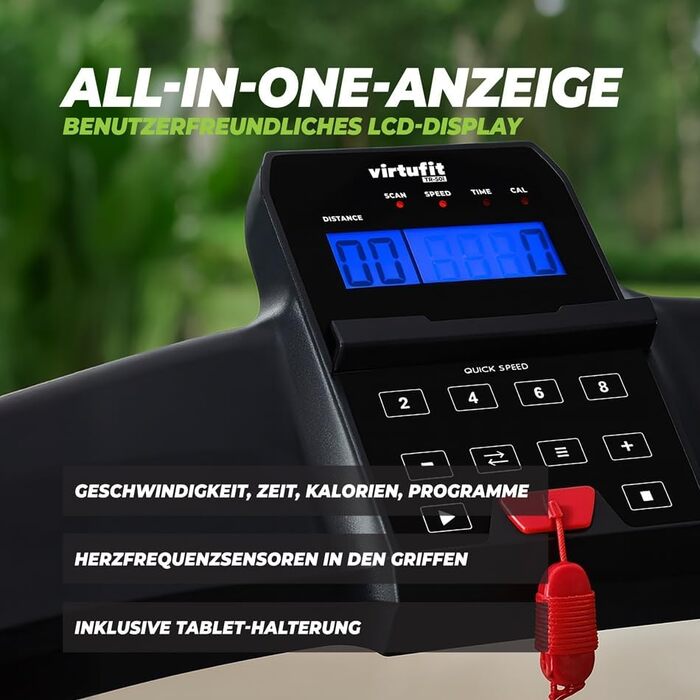 Біговий тренажер VirtuFit TR-50i: складаний, для дому, до 120 кг, з нахилом