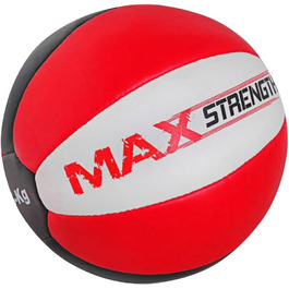 М'яч медичний MAXSTRENGTH з міцної шкіри Maya для фітнесу та гімнастики, 3-15 кг
