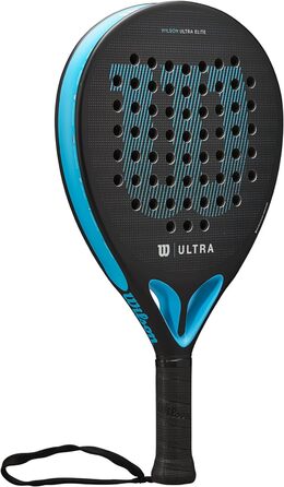 Падель ракетка Wilson Ultra Elite V2, скловолокно/EVA, 361 г, чорна/синя