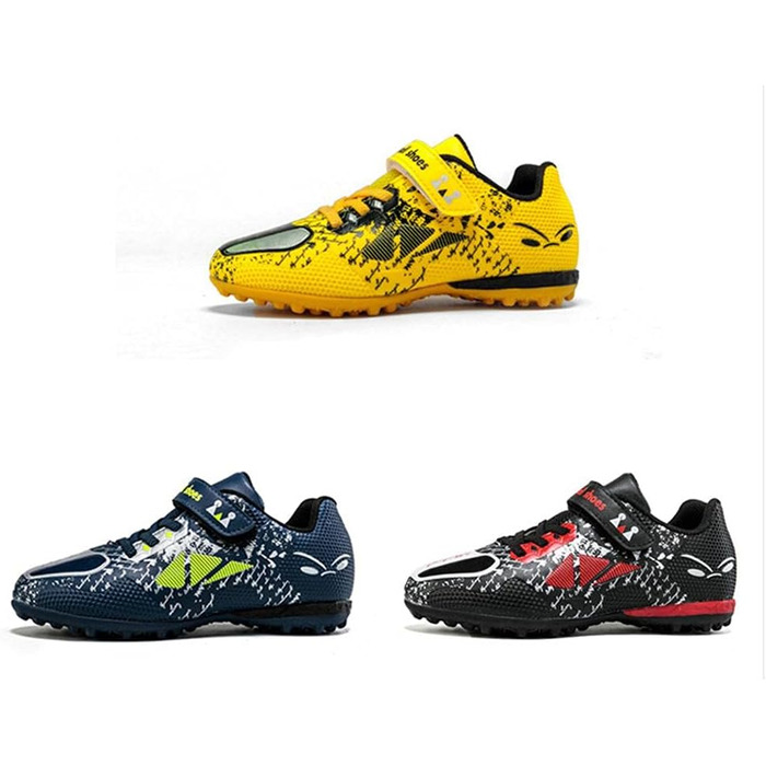 Дитячі футбольні бутси унісекс, легкі, з антиковзаючою підошвою, для тренувань на штучному газоні, розмір 30-39 (EU), блакитні