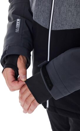 Killtec KSW 45 Mn - чоловіча/жіноча куртка для катання на лижах з капюшоном та снігозахистом, темно-антрацитова