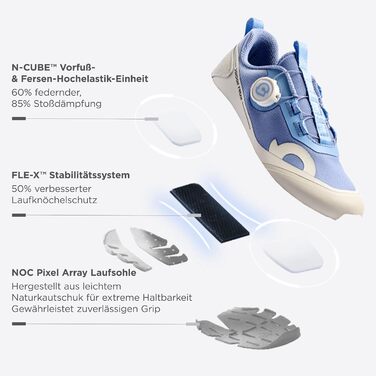 Дитячі кросівки Happy Nochnoc All-MAX – легкі та дихаючі спортивні кросівки з високою амортизацією для тенісу, відпочинку та тренувань. Sakura Rosa, Eisweiß, Wolkenweiß, Himmelblau (29 EU)